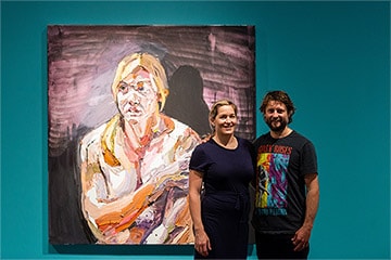 At a professional development day for educators, Ben Quilty was joined by Major Kate Porter, the subject of his painting Captain Kate Porter, After Afghanistan 2012