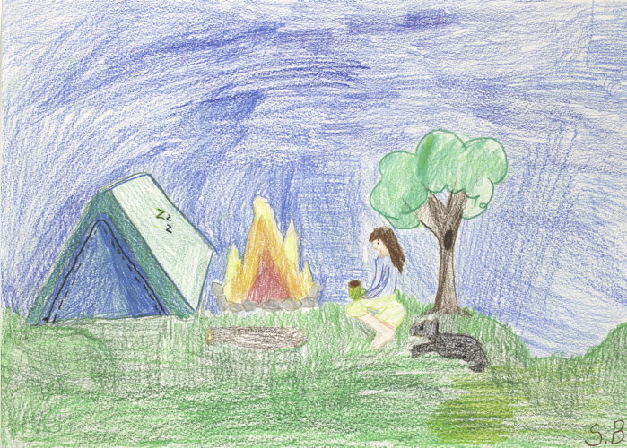 I drew a picture of camping because it was fun.