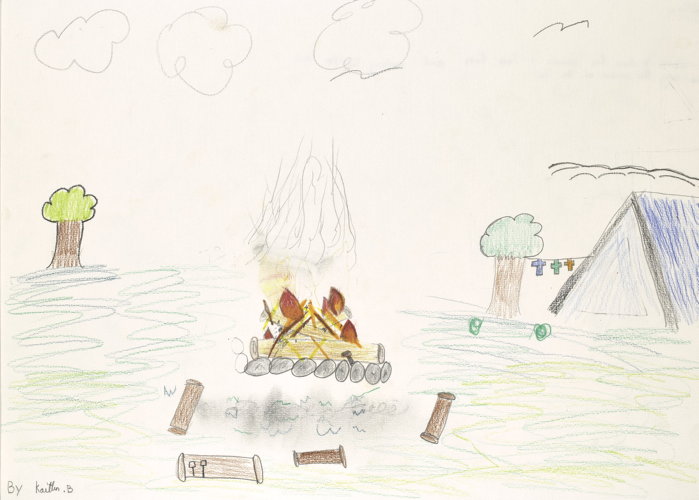 I chose to draw this because I love fires and cooking damper and love seeing the shades of the fire.